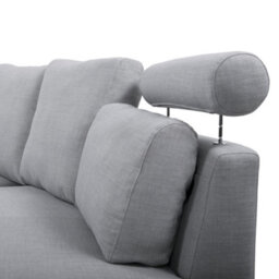 Wyld And Coco Nova Curved Modular 7-Seater Sofa With Adjustable Headrests, Grey - thumbnail 5