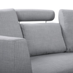Wyld And Coco Nova Curved Modular 7-Seater Sofa With Adjustable Headrests, Grey - thumbnail 7