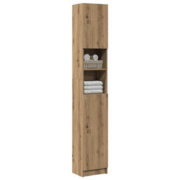 Walplus Bathroom Cabinet Artisan Oak 32X25.5X190 Cm Engineered Wood - thumbnail 4