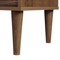 Beliani Dark Brown Tv Stand For Tvs Up To 75 Inches With Two Cabinets And Wide Top Shelf - thumbnail 9