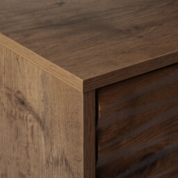 Beliani Dark Brown Tv Stand For Tvs Up To 75 Inches With Two Cabinets And Wide Top Shelf - thumbnail 6