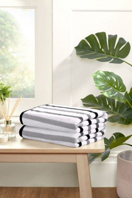 Rapport Home Amalfi Bath Towel Pure Cotton Black - image 1