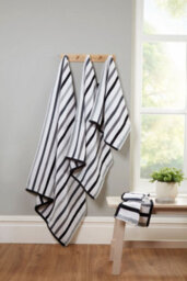 Rapport Home Amalfi Bath Towel Pure Cotton Black - thumbnail 3