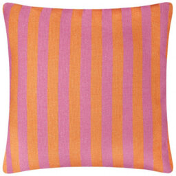 furn. Furn Deck Stripe Woven Outdoor Cushion, Orange/pink, 59 X 59Cm