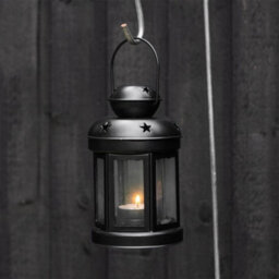 Black Iron Candle Holder Handheld Glass Candle Holder Candlestick Stand Lantern Decor - thumbnail 3