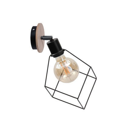 Luminosa Lighting Luminosa Ruben Wall Lamp Wood, 22Cm, 1X E27