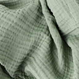Yard Lark 100% Cotton Fringed Throw, Eucalyptus Green, 130 x 180cm - thumbnail 2