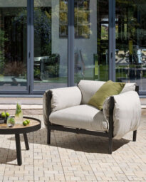Beliani Garden Armchair Esperia Metal Grey - thumbnail 2