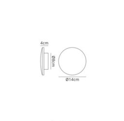 Luminosa Lighting Luminosa Fusion Wall Light 13.5Cm Round 6W Led 3000K, 540Lm, Silver Paint - thumbnail 2