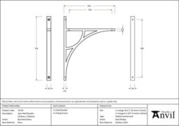 From The Anvil Burnished Brass Tyne Shelf Bracket (314mm X 250mm) - thumbnail 2