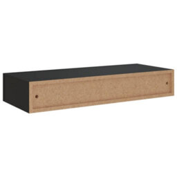 Vidaxl Wall-Mounted Drawer Shelves 2 Pcs Black 60X23.5X10Cm Mdf - thumbnail 7