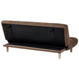 Beliani Sofa Bed 2 Seater Risor Fabric Brown - thumbnail 6