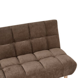 Beliani Sofa Bed 2 Seater Risor Fabric Brown - thumbnail 8