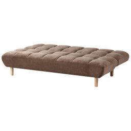 Beliani Sofa Bed 2 Seater Risor Fabric Brown - thumbnail 5