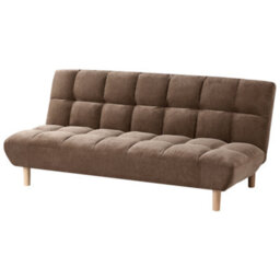 Beliani Sofa Bed 2 Seater Risor Fabric Brown - thumbnail 4