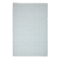 Homescapes Cotton Gingham Check Rug Hand Woven Blue White, 60 X 90 Cm - thumbnail 2