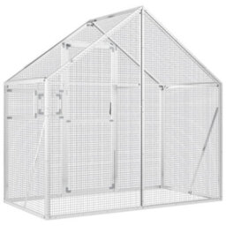 Walplus Silver Aviary 179X100X185 Cm Aluminium Bird Cage - thumbnail 5