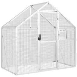 Walplus Silver Aviary 179X100X185 Cm Aluminium Bird Cage - thumbnail 2