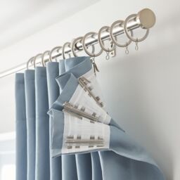 GoodHome Athens Nickel Effect Grey Curtain Ring (Dia)19mm, Pack Of 10 Compatibility- 16/19mm Curtain Pole - thumbnail 3