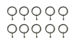 GoodHome Athens Nickel Effect Grey Curtain Ring (Dia)19mm, Pack Of 10 Compatibility- 16/19mm Curtain Pole - thumbnail 1