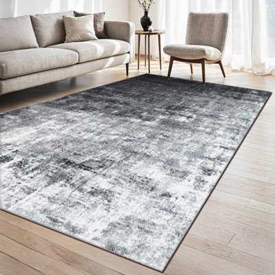 Homeart Eton Abstract Area Rug Super Soft & Durable Woven Carpet With Modern Artistic Design Grey 120X170 - image 1