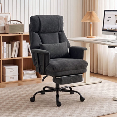 Homcom 180Kg Office Chair, Desk Chair With Lumbar Support, Black - image 1