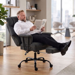 Homcom 180Kg Office Chair, Desk Chair With Lumbar Support, Black - thumbnail 9