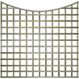 Premier Garden Supplies Concave Top Wooden Trellis Panel 6Ft X 6Ft (3 Pack) Standard Square Lattice Fencing Screen Divider For Climbing Plant Support - thumbnail 9