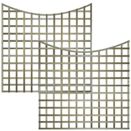 Premier Garden Supplies Concave Top Wooden Trellis Panel 6Ft X 6Ft (3 Pack) Standard Square Lattice Fencing Screen Divider For Climbing Plant Support - thumbnail 3