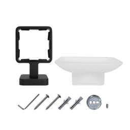 Jassferry Wall Mounted Soap Dish Holder Black Glass Frosted Square Soap Tray For Shower - thumbnail 4