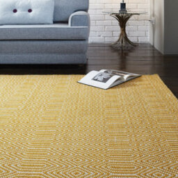Mustard Geometric Handmade Modern Wool Easy To Clean Rug Dining Room Bedroom And Living Room-160Cm X 230Cm - thumbnail 1