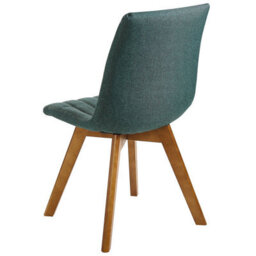 Beliani Set Of 2 Dining Chairs Calgary Fabric Dark Green - thumbnail 7