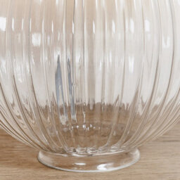 Luminosa Lighting Luminosa Jemma 1 Light Table Light Clear Ribbed Glass & Satin Nickel Plate (Base Only), E27 - thumbnail 3