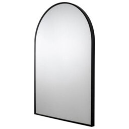 Croydex Matt Black Arch Wall-Mounted Bathroom Mirror (H)73Cm (W)50Cm - thumbnail 1