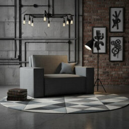 Upholstered Sofa Bed Armchair With Sleeping Function And Storage Solid Wood Legs Wooden Frame 123X88X102Cm Dark Grey - thumbnail 3