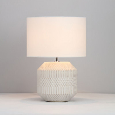 Inlight Eupheme Ceramic Cylinder Gloss White Table Light - image 1