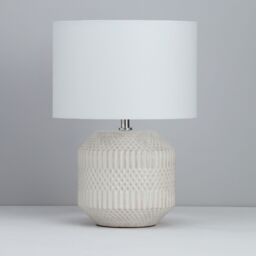 Inlight Eupheme Ceramic Cylinder Gloss White Table Light - thumbnail 4