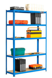 Rhino Racking 3 Bays - 180 X 120 X 40Cm - Blue - 5 Tier Boltless Heavy Duty Garage Shelving Unit - 1000Kg Load Weight - thumbnail 5