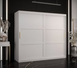Arte Ramiro I Contemporary 2 Sliding Door Wardrobe 9 Shelves 2 Rails White Matt (H)2000mm (W)2000mm (D)620mm - thumbnail 2