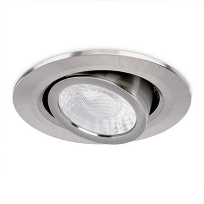JCC Lighting Jcc Jc1102/bn X50 Tilt 3.5/5W Brushed Nickel Led Downlight Fire Rated Colour Selectable