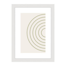 Accent By Nielsen Velino White Picture Frame A4, 21X29.7Cm - With Glass Front And Abstract Poster Print