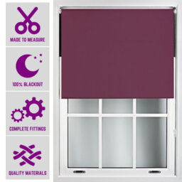 Furnished Made To Measure Blackout Roller Blinds - Aubergine Roller Blind For Windows And Doors (W)210Cm (L)165Cm - thumbnail 1