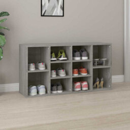Berkfield Modern Shoe Bench Grey Sonoma 103X30X54.5 Cm Engineered Wood - thumbnail 2