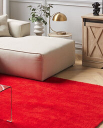 Beliani Shaggygy Rug Demre Red 200 X 200 Cm - thumbnail 2