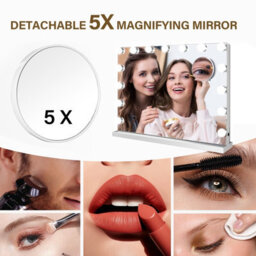 Inmtfei Hollywood Vanity Makeup Mirror, 15 Led Bulbs, 3 Colour Modes, 5X Magnifier, Usb Charging, 58X46Cm - thumbnail 7