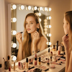 Inmtfei Hollywood Vanity Makeup Mirror, 15 Led Bulbs, 3 Colour Modes, 5X Magnifier, Usb Charging, 58X46Cm - thumbnail 8