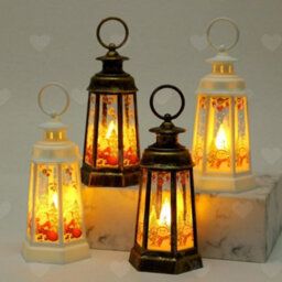 Amorly 4Pcs Battery Powered Christmas Snow Globe Lanterns, Light Up Led Decor, Elegant Indoor Home Ornament For Xmas Holiday Celebrations - thumbnail 1