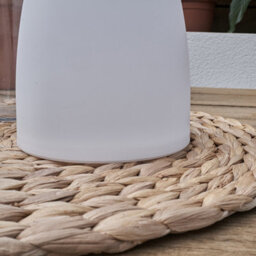 Valuelights Tenzin Ip44 Rated Outdoor White Cone Lantern Table Lamp With Integrated Rechargeable Colour Changing Led - thumbnail 4