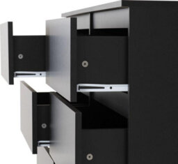 Seconique Malvern 8 Drawer Chest Black Recessed Handles - thumbnail 5