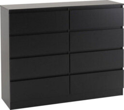 Seconique Malvern 8 Drawer Chest Black Recessed Handles - thumbnail 1